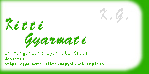 kitti gyarmati business card